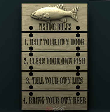 FISHING RULES 3D STL 3DWave